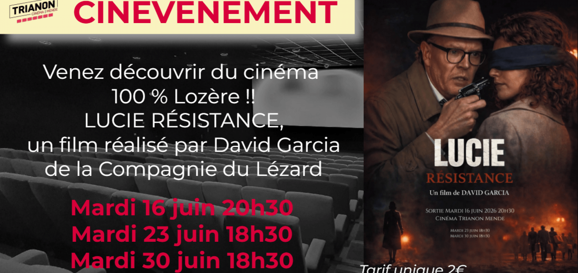 actualité CINEMA LOZERIEN BIS
